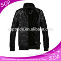Wholsale leather bomber biker jacket sim fit stand collar bomber mens leather jackets
